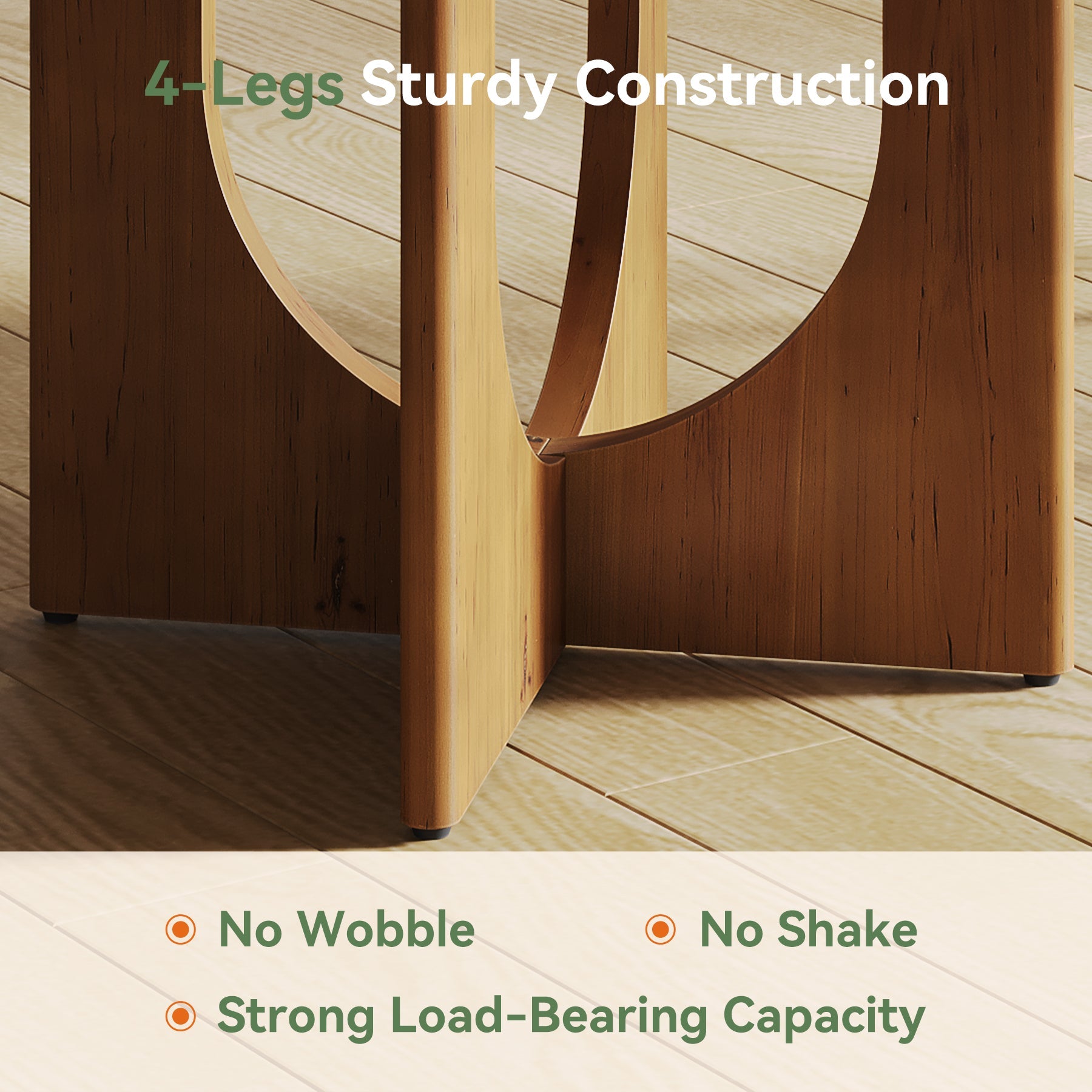 Square Solid Wood Dining Table, 31.5" Kitchen Table for 2-4 People