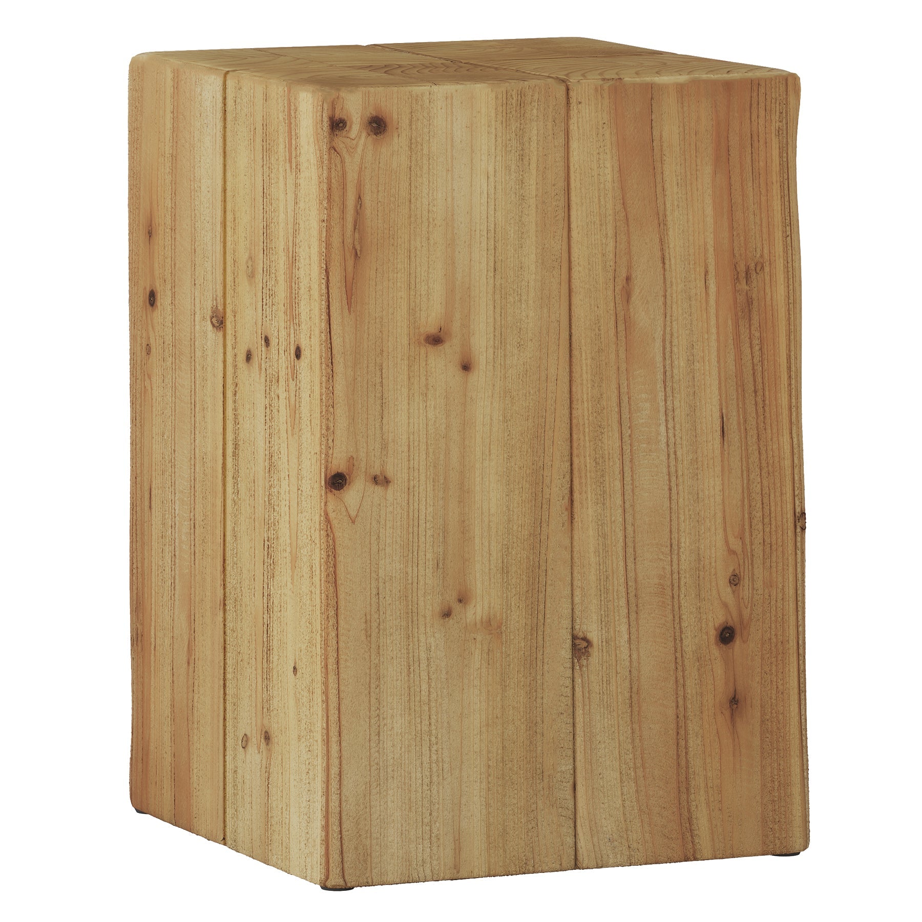 Solid Wood End Table, 23.6" Square Side Table for Living Room