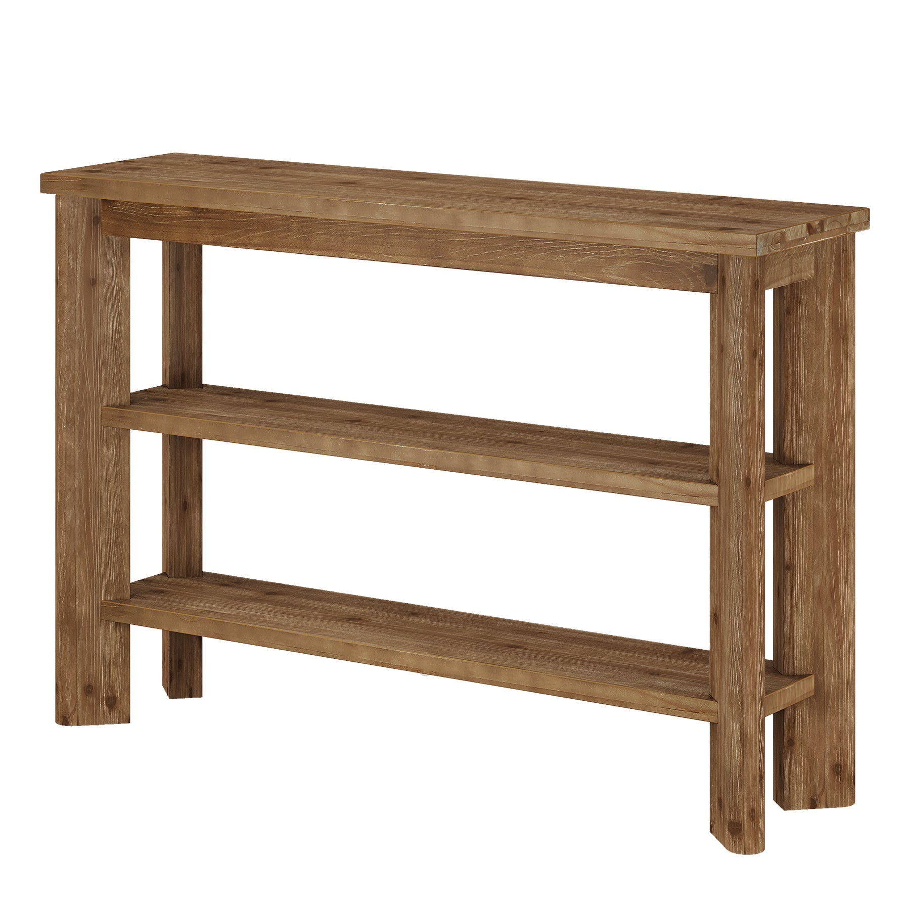 41" Wood Console Table, 3-Tier Entryway Table Sofa Table Behind Couch for Hallway, Foyer
