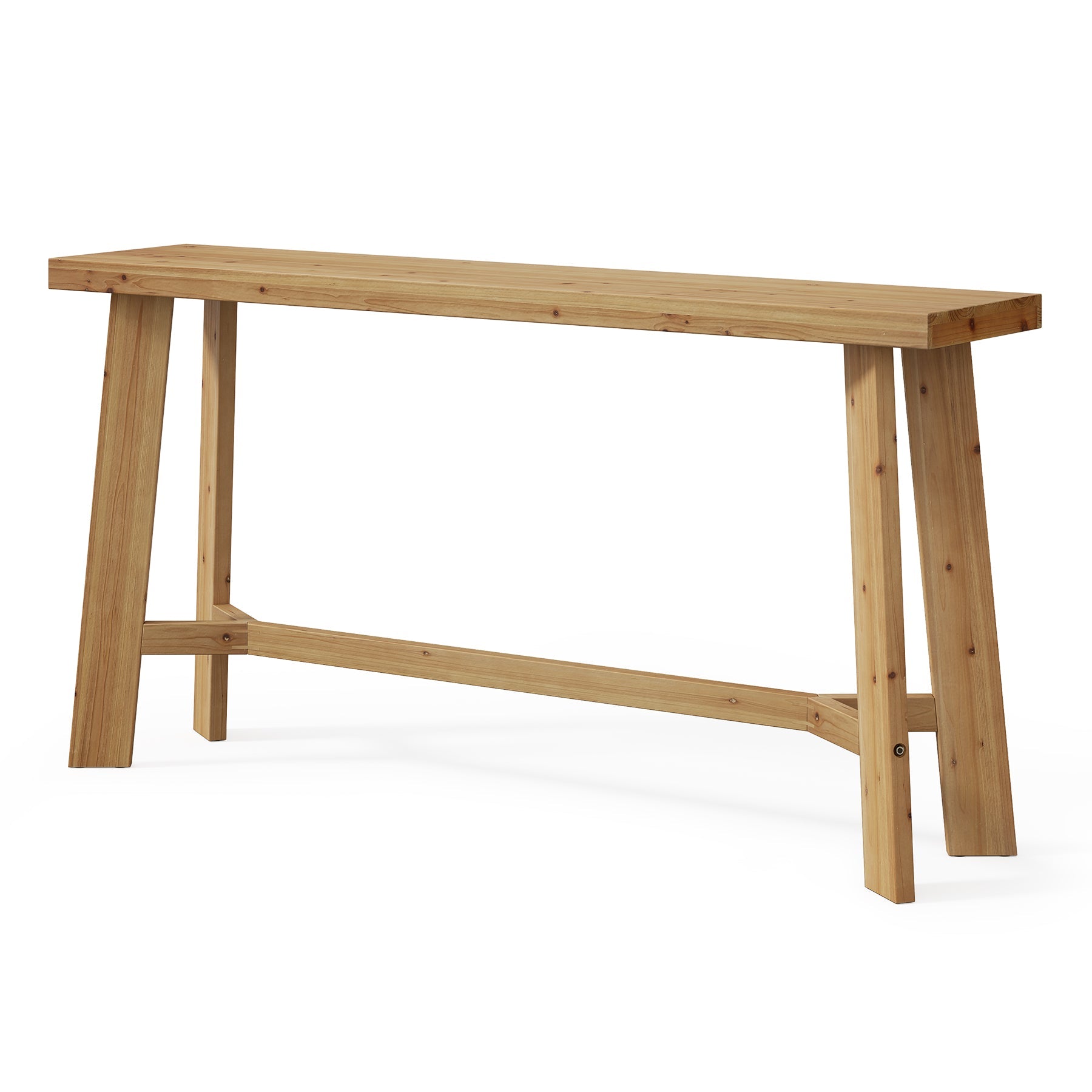 Solid Wood Console Table, 63" Entryway Table Sofa Table Behind Couch