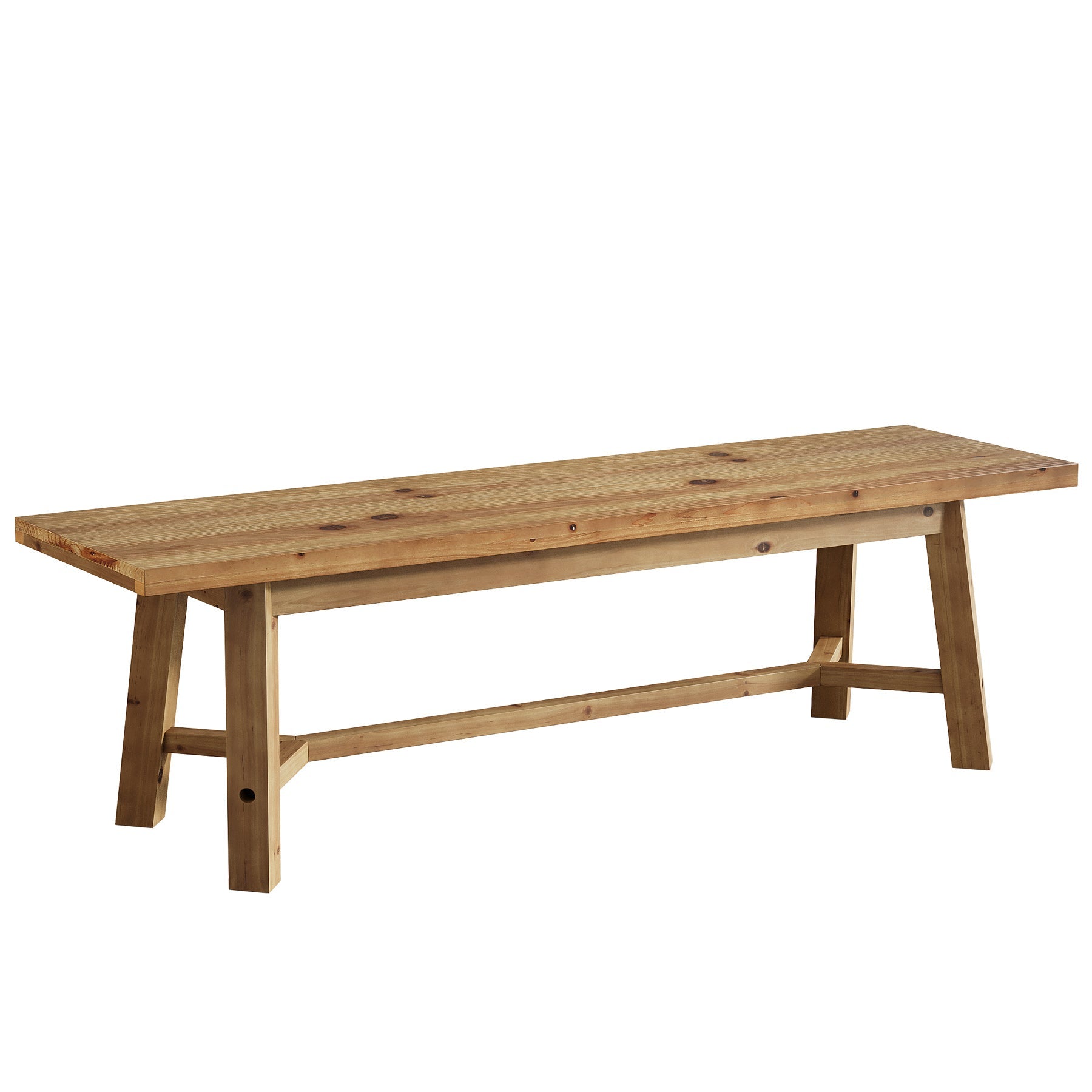 Solid Wood Dining Bench, 55.12" Kitchen Bench with Strengthened Legs