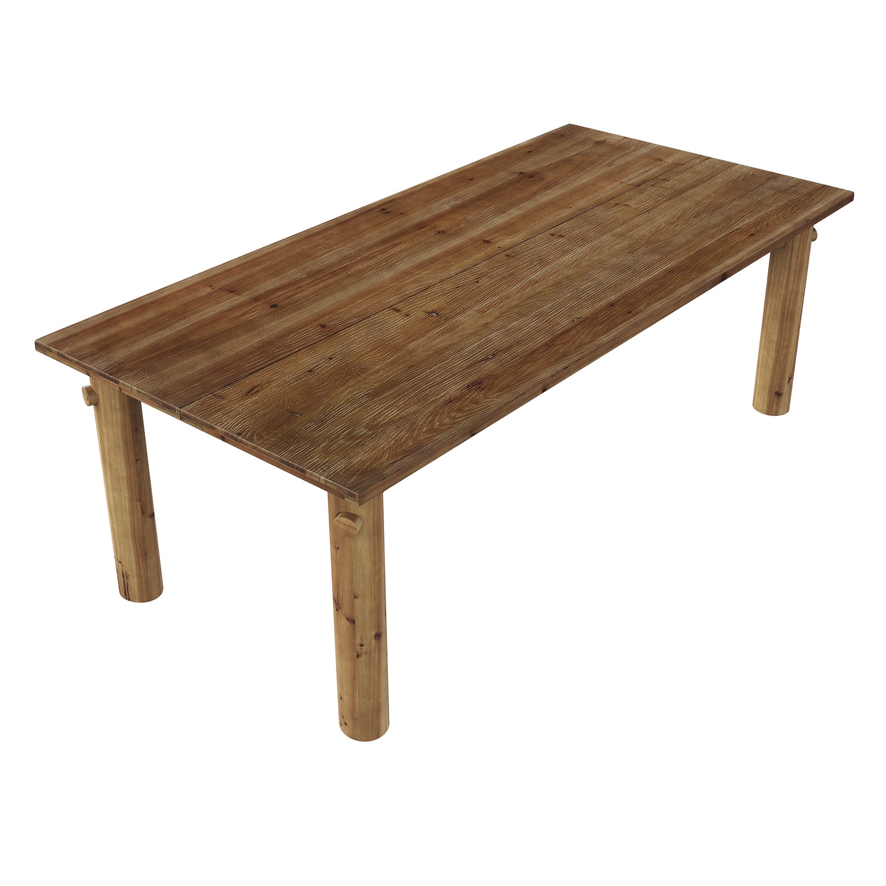 Solid Wood Dining Table for 6, 63" Rectangle Kitchen Table with Strong Legs