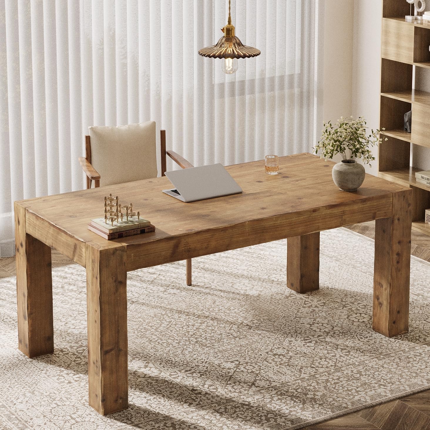 63" Executive Desk, Office Computer Desk with Thick Desktop Tribesigns