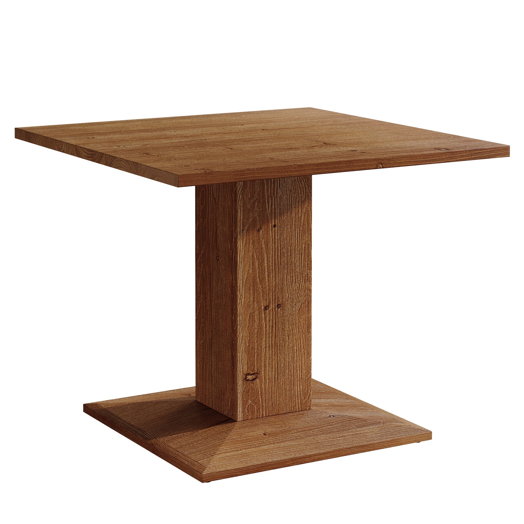 Solid Wood Square Dining Table for 4, 31.5" Kitchen Table with Pedestal Base