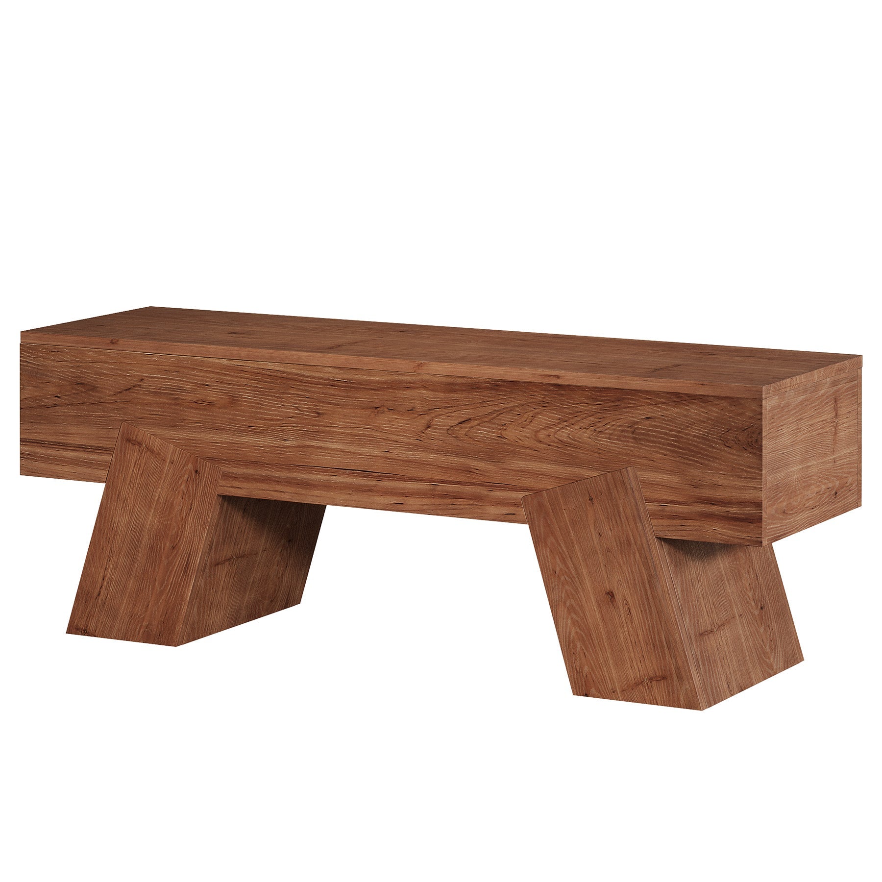 47" Solid Wood Shoe Bench, Indoor End of Bed Bench with Sturdy Legs