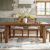 63" Solid Wood Dining Table, Rectangular Kitchen Table for 4-6 People 3