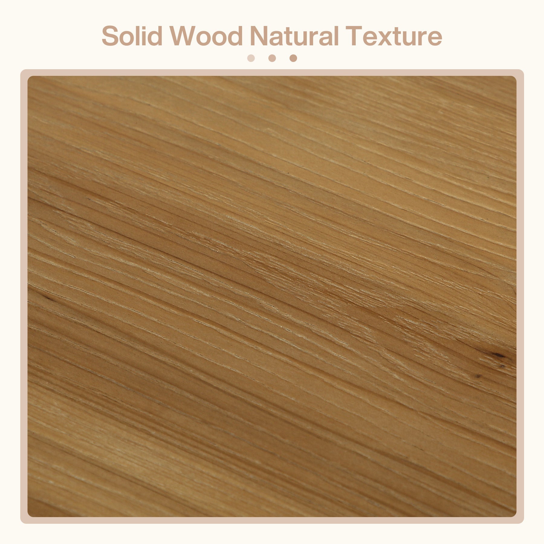 30" Solid Wood Coffee Table, Round Small Center Table with 2-Tier Storage