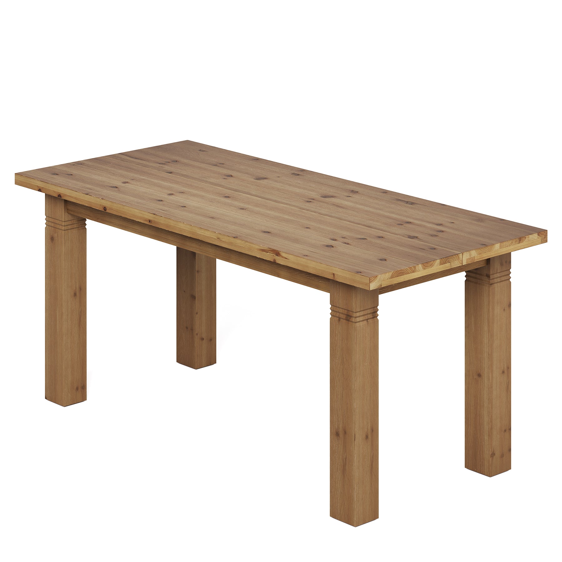 63" Solid Wood Computer Desk, Farmhouse Executive Desk with Heavy-Duty Legs