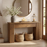 63" Solid Wood Console Table, Farmhouse Narrow Entryway & Sofa Table for Living Room or Hallway 3