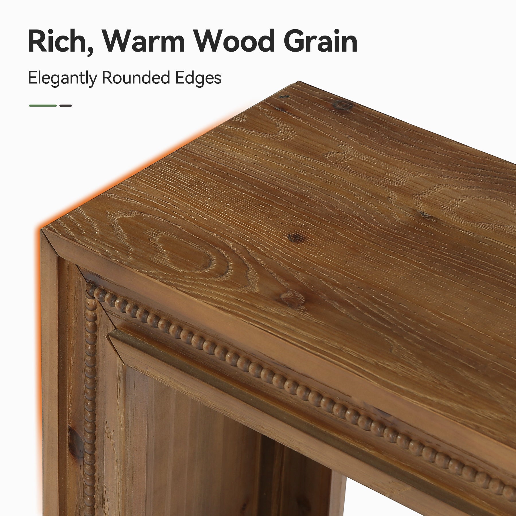 63" Solid Wood Console Table, Narrow Entryway Table with 2-Tier Storage Shelf