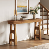 59" Solid Wood Console Table Sofa Table Behind The Couch 3