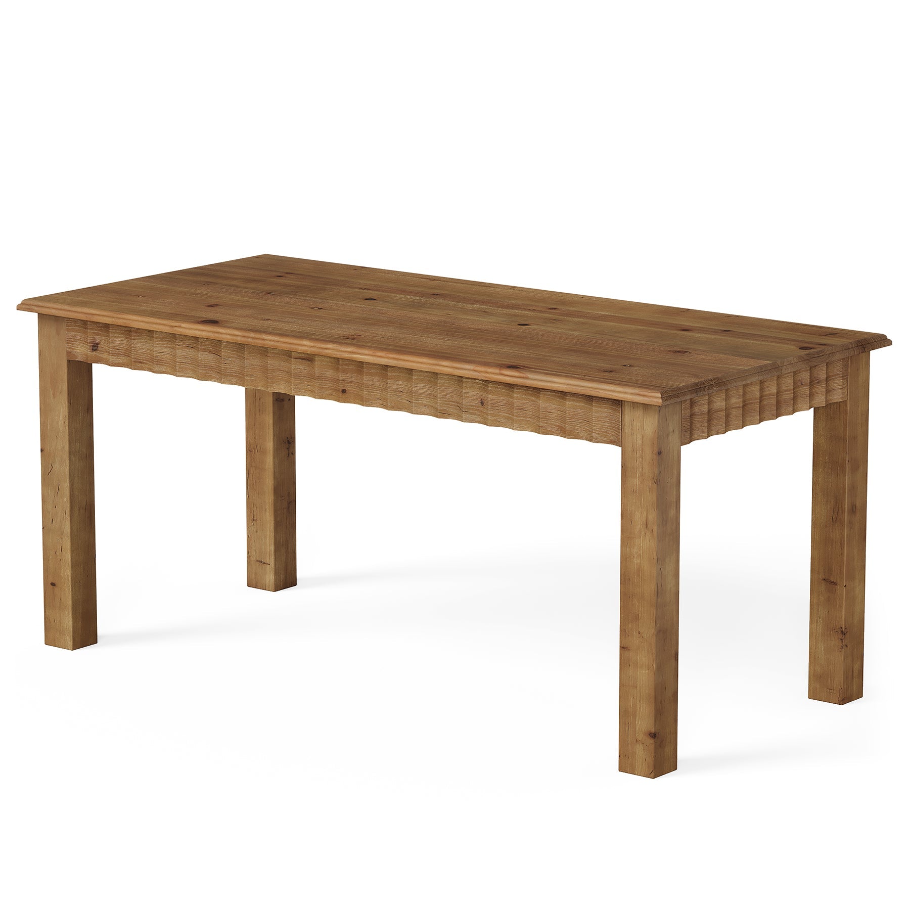 Solid Wood Computer Desk, 63" Home Office Desk with Sturdy Legs