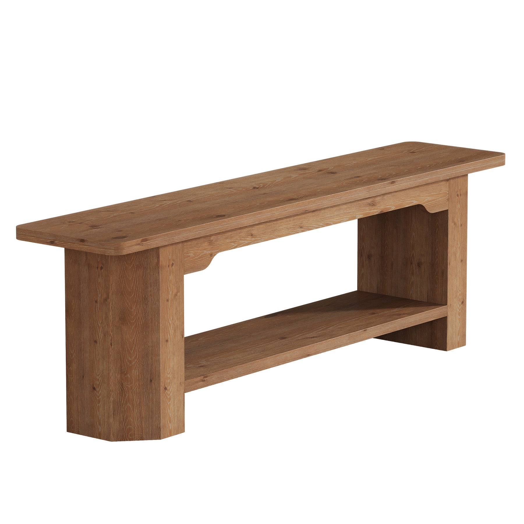 Tribesigns 63" Solid Wood Entryway Bench, Long Shoe Bench for Hallway