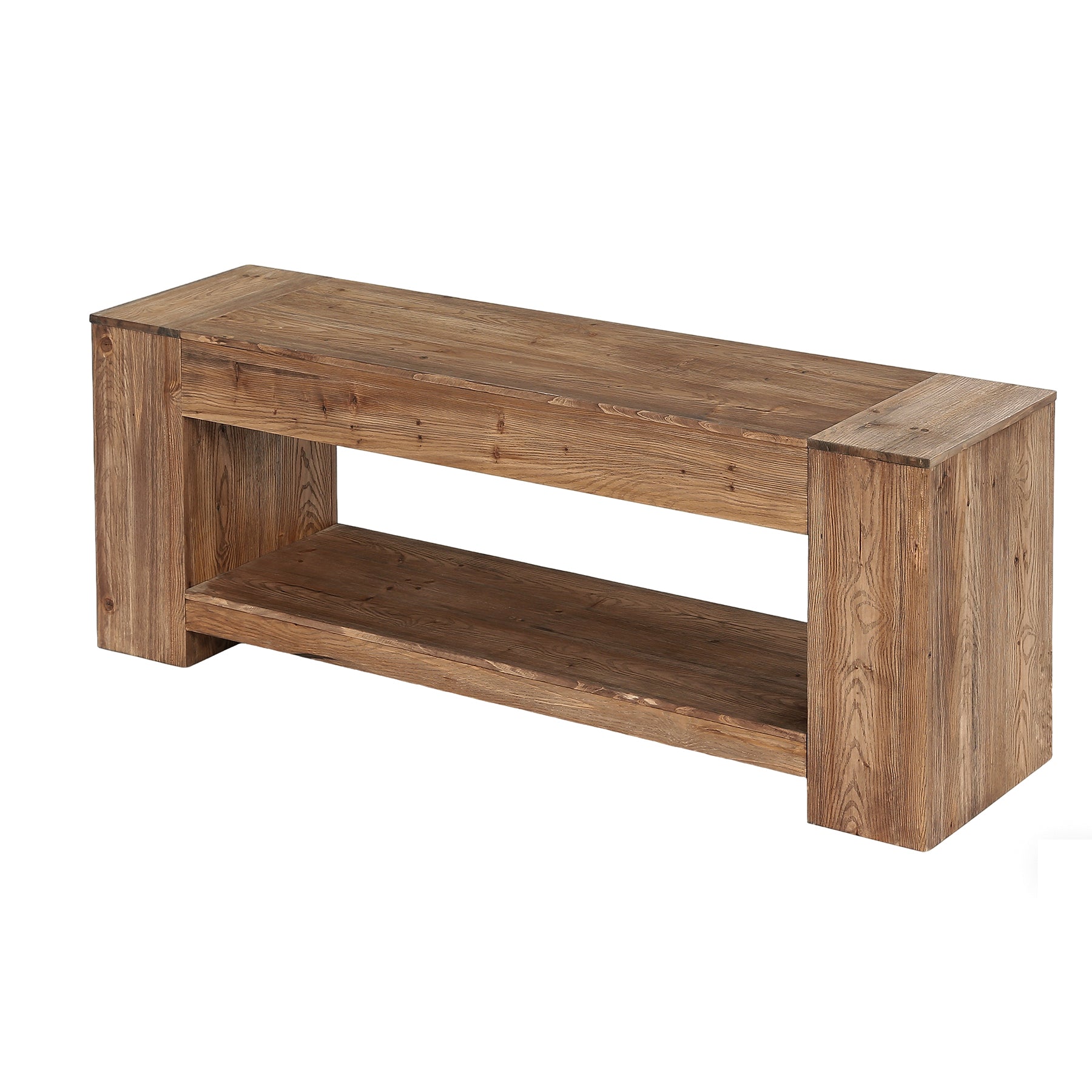 Tribesigns 62.99" Console Table, Solid Wood Entryway Table with Shelf for Hallway