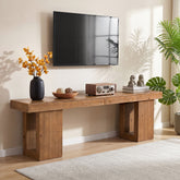 82" Extra Long TV Stand, Solid Wood Media TV Console for up to 80-Inch TVs 3