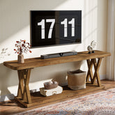 63" Solid Wood TV Stand, Farmhouse Entertainment Center for TVs Up to 75-Inch 3