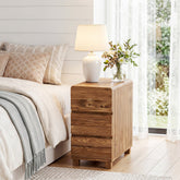 Tribesigns 3-Drawer Nightstand, Solid Wood Bedside Table for Bedroom 3