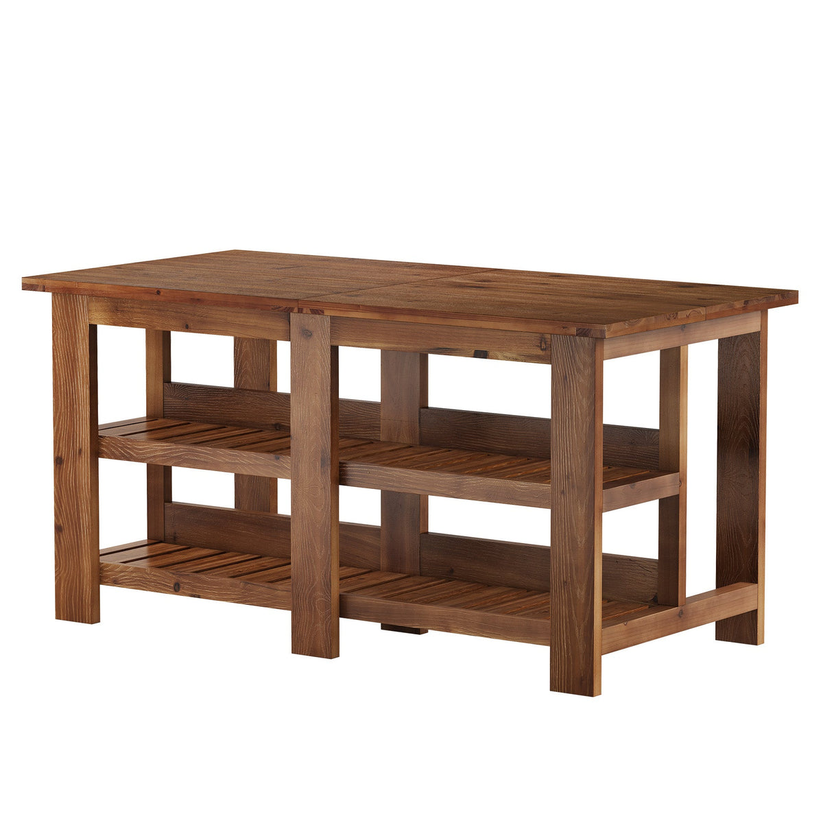 Tribesigns 70.9" Farmhouse Kitchen Island with Seating and Storage, Counter Height Table for Kitchen