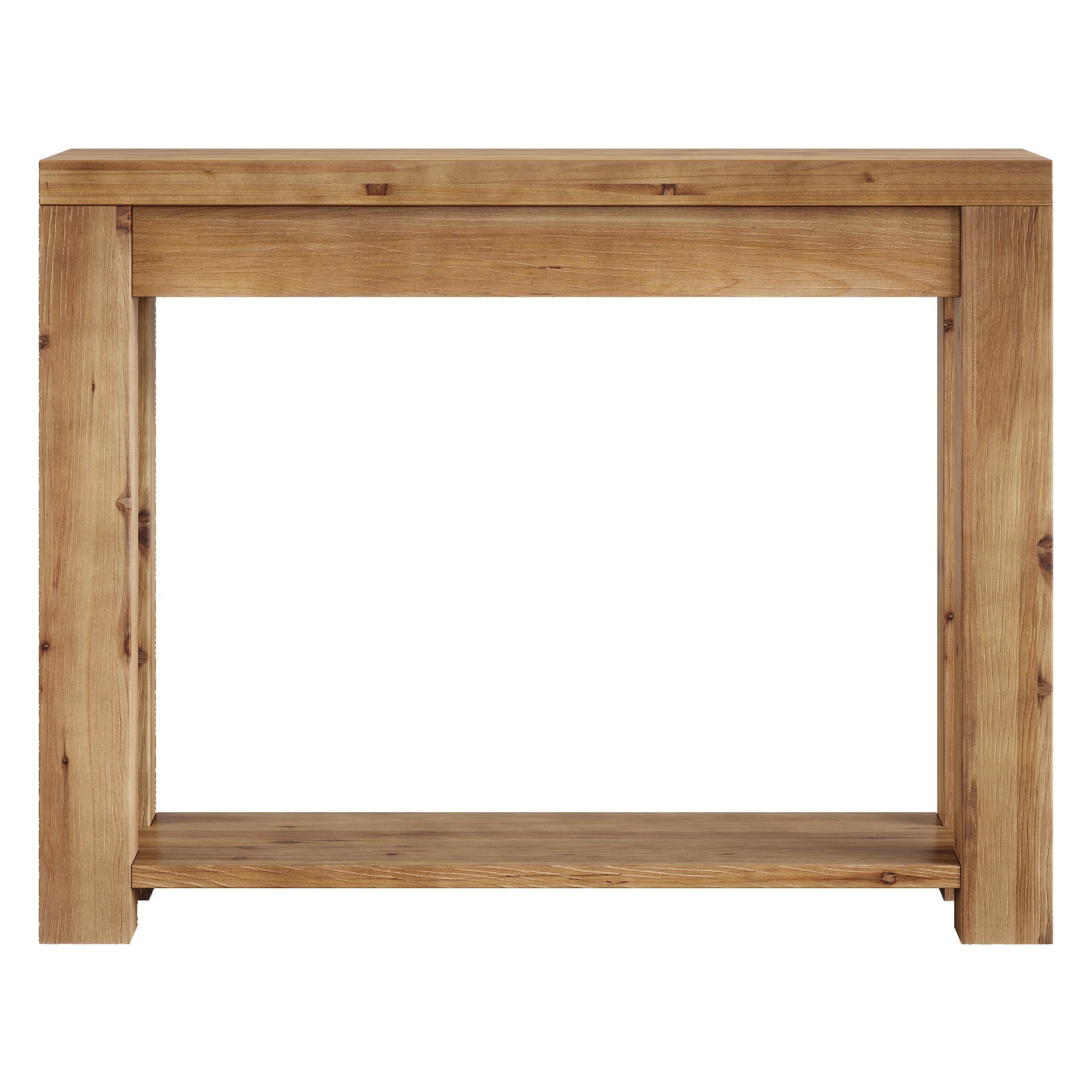 Solid Wood 43.31" Farmhouse Console Table, Narrow Entryway Sofa Table for Living Room, Hallway