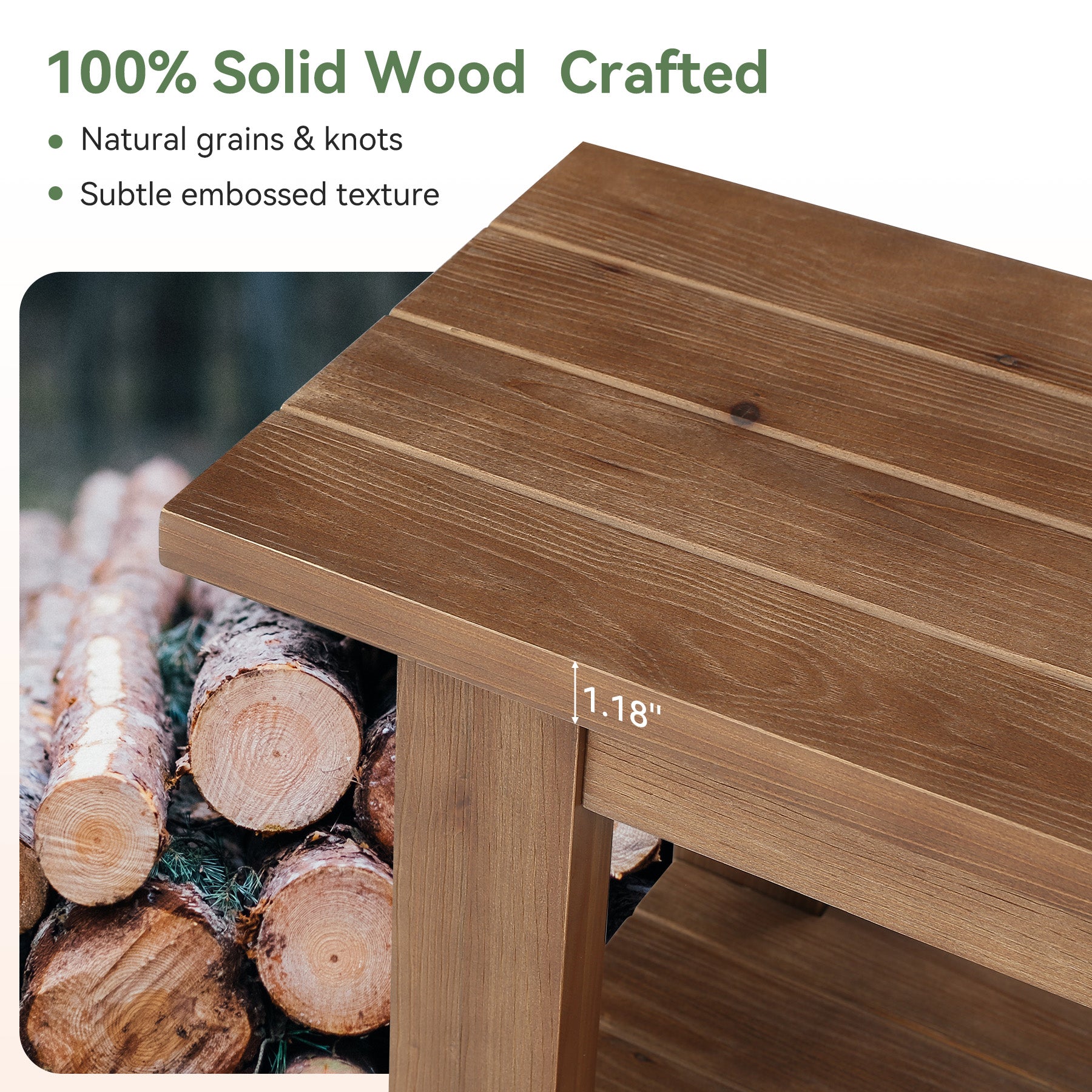 70.9" Solid Wood Entryway Shoe Bench, Extra Long Wooden Seating Bench
