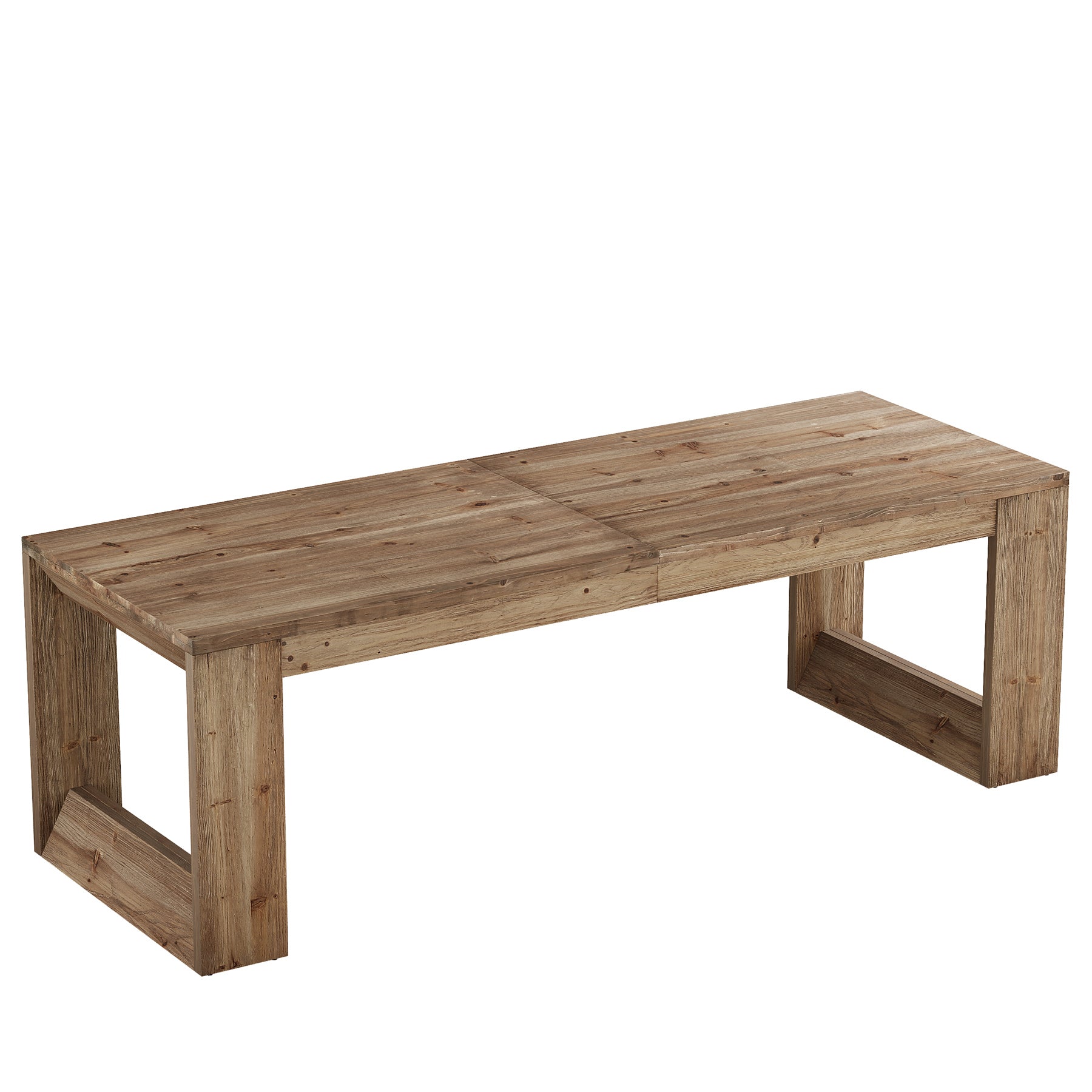 Solid Wood Dining Table, 86.6" Rectangular Kitchen Table for 8-10 People