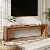 63" Solid Wood TV Stand for 65" TV, Farmhouse  Entertainment Center Low Media Console 3