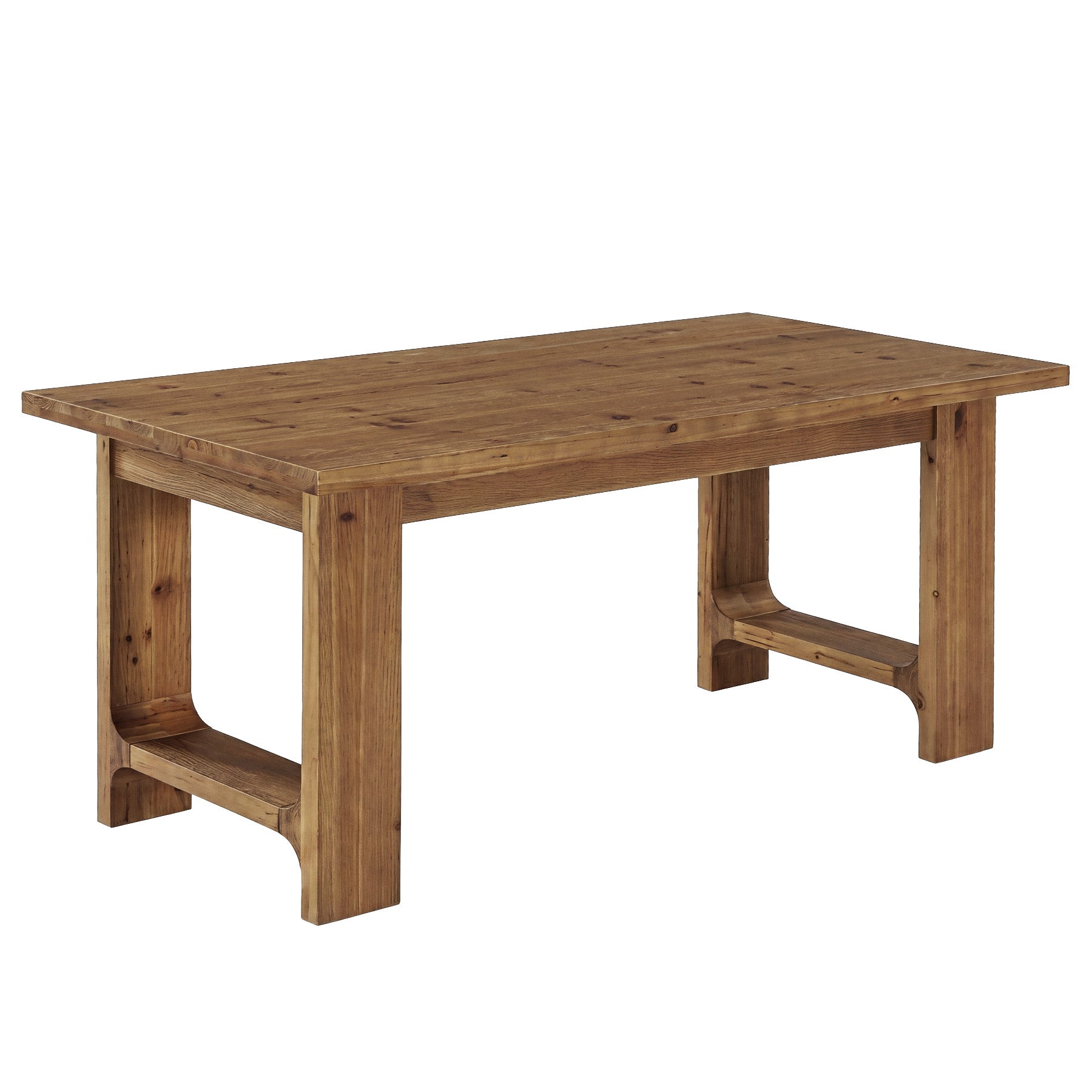 Tribesigns 63-Inch Solid Wood Executive Desk with U-Shaped Legs, Rustic Office Desk for Home Office