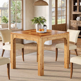 Solid Wood Square Dining Table, 31.5" Kitchen Table with 3D Textured Tabletop 3