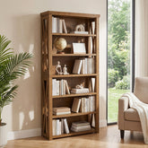 72" Tall Bookshelf, 6-Tier Solid Wood Bookcase with Open Shelves 3