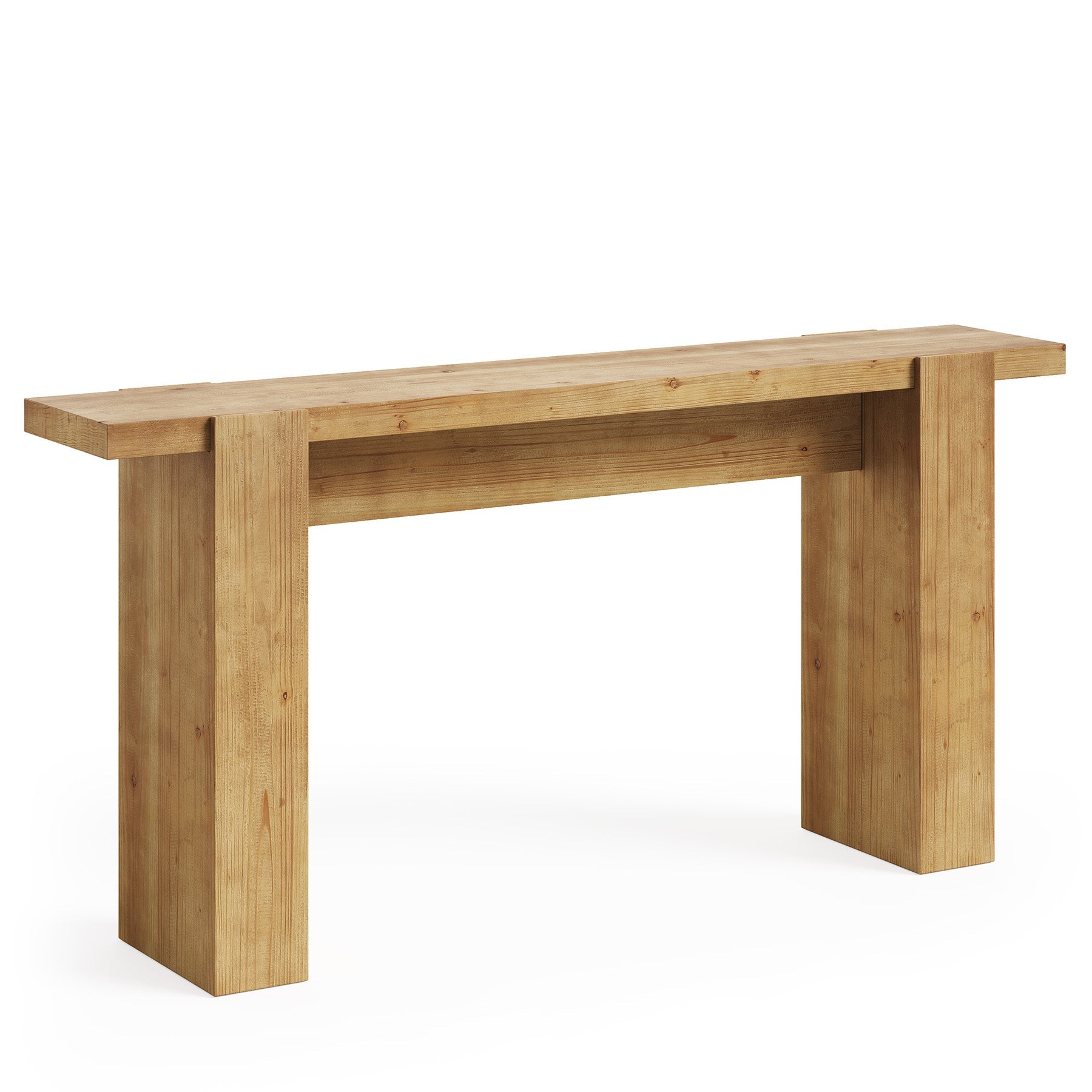 Solid Wood Console Table, 67" Narrow Entryway Sofa Table with Sturdy Legs