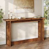 63“ Solid Wood Farmhouse Console Table with Bottom Shelf, Entryway Sofa Table for Hallway or Behind Couch 3