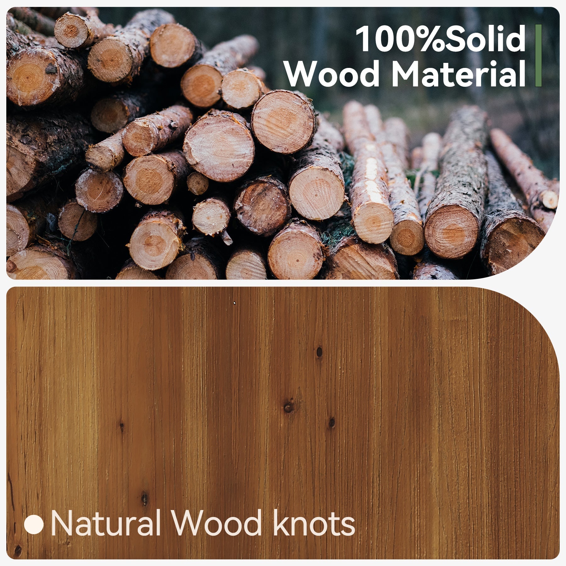 35.4" Wood Coffee Table, Modern Square Center Cocktail Table