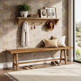 Tribesigns 63-Inch Entryway Bench, Narrow Hallway Seat for Mudroom 3