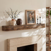 71" Fireplace Mantel, Solid Wood Floating Shelf, Wall Mounted Mantel for Over Fireplace 3