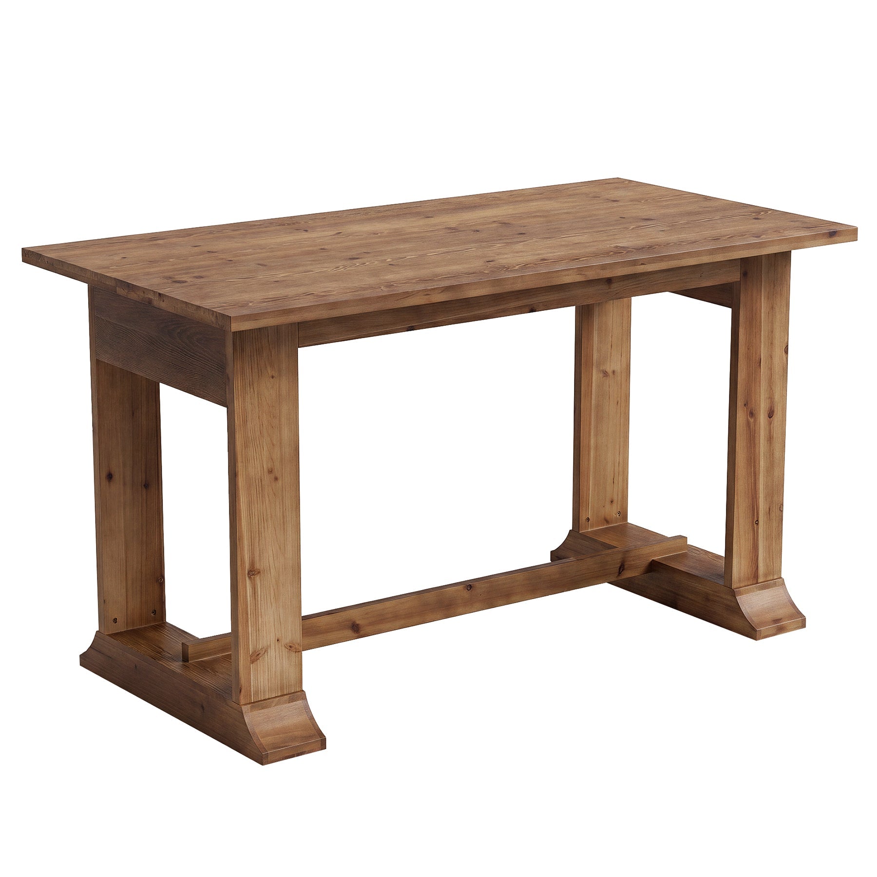 Solid Wood Bar Table, 63" Counter Height Dining Table for Kitchen, Dining Room