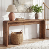 63" Solid Wood Console Table, Narrow Farmhouse Entryway & Sofa Table for Behind Couch or Hallway 3
