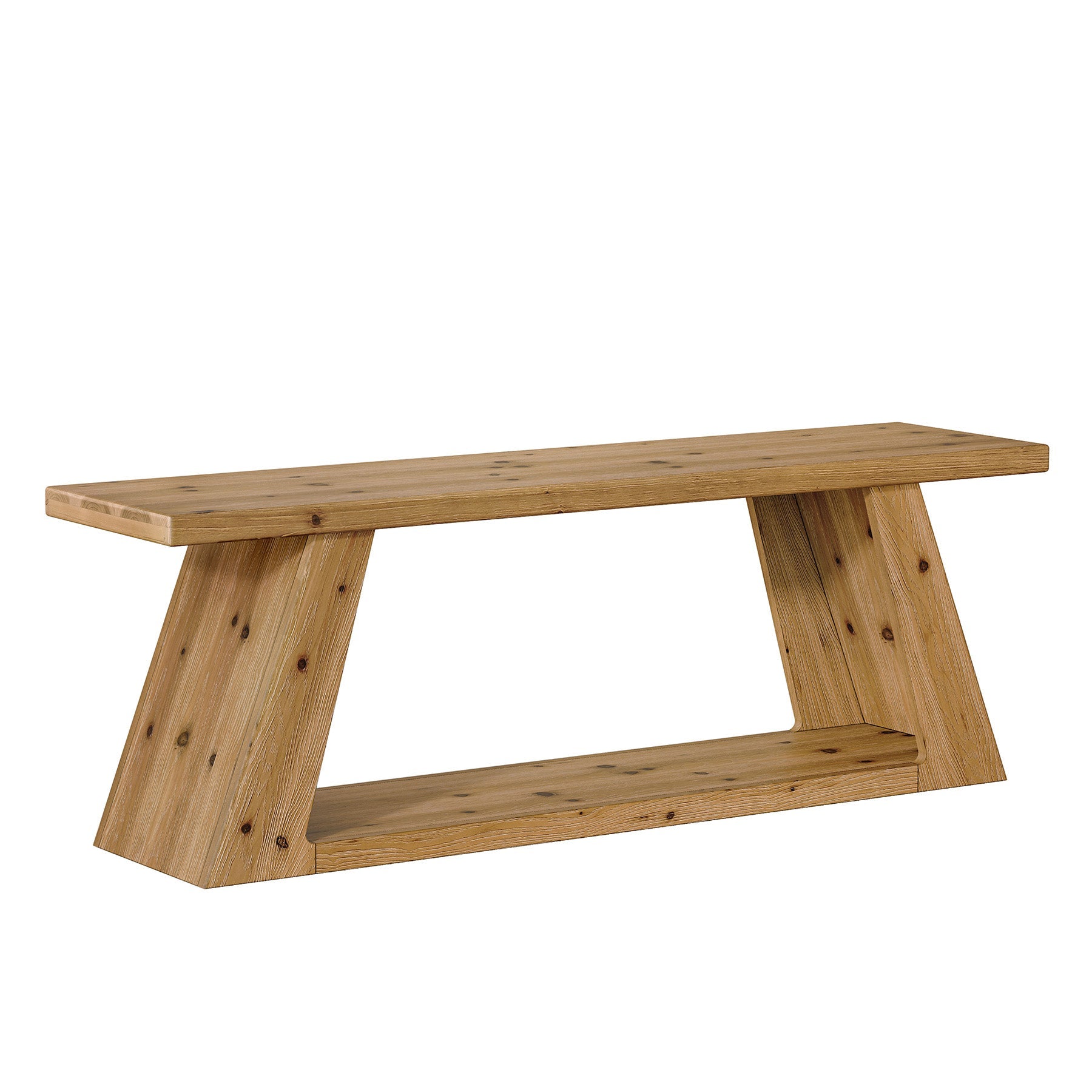 63" Solid Wood TV Stand for TVs up to 70", Entertainment Center with Open Shelf for Living Room