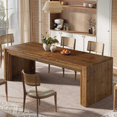 Solid Wood Dining Table for 6-10, 78.7" Rectangular Kitchen Table for Dining Room 3