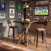 31.5" Square Bar Table, Solid Wood Counter-Height Pub Table for Kitchen, Home Bar 3