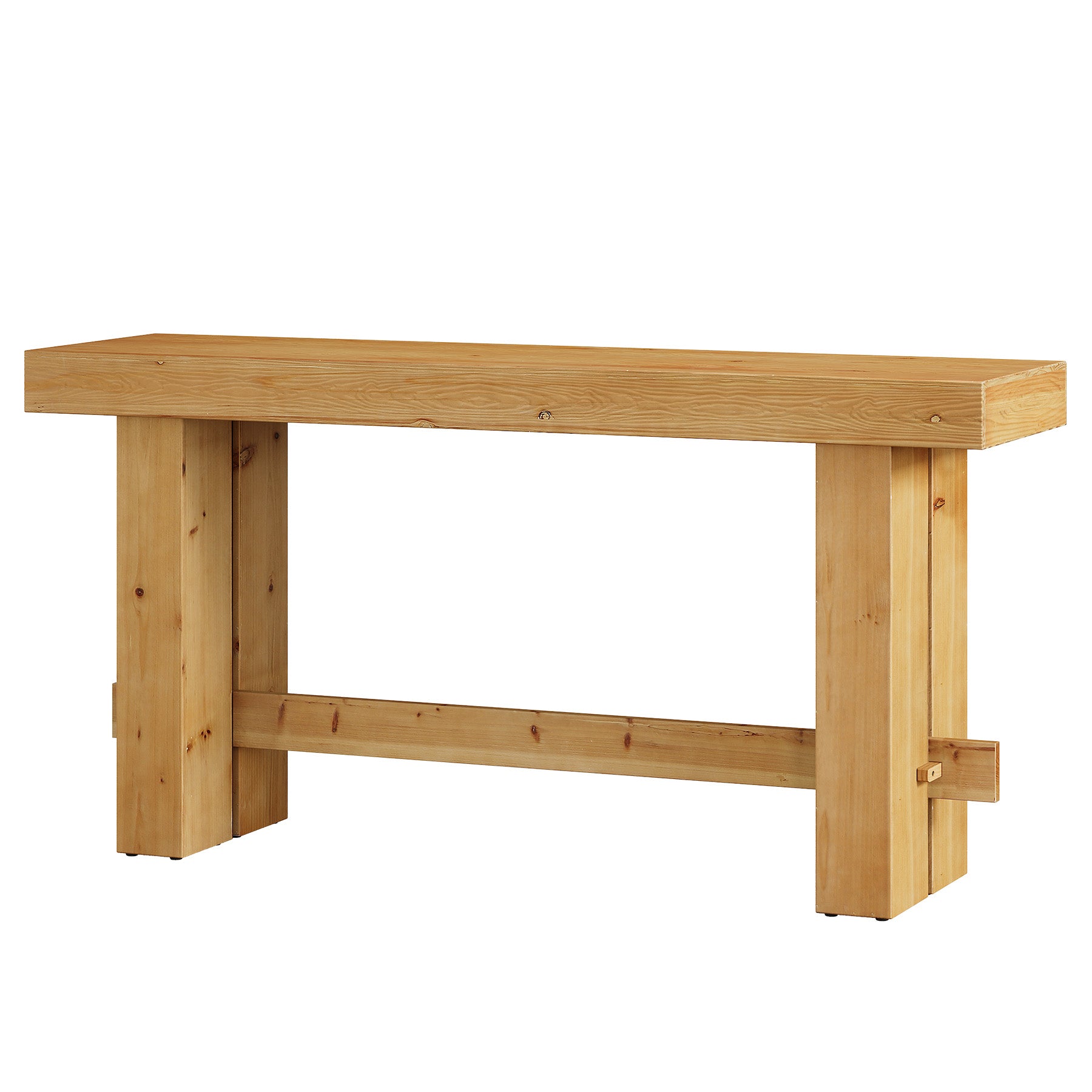 Solid Wood Console Table,63" Sofa  Entryway Table with Stable Leg