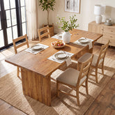 70.9" Solid Wood Dining Table for 4-6, Rectangle Dinner Table for Dining Room 3