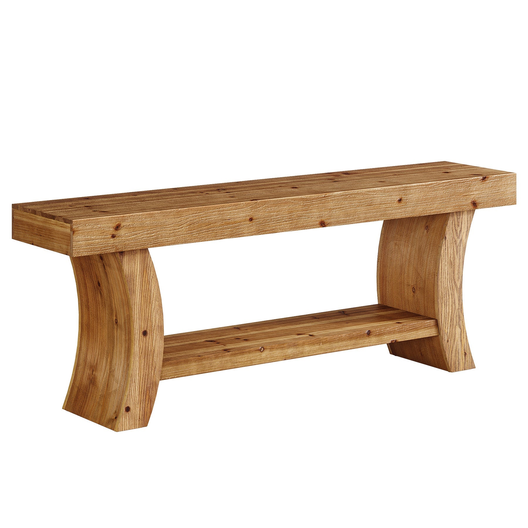 63" Solid Wood TV Stand, Entertainment Center for Up to 70" TVs