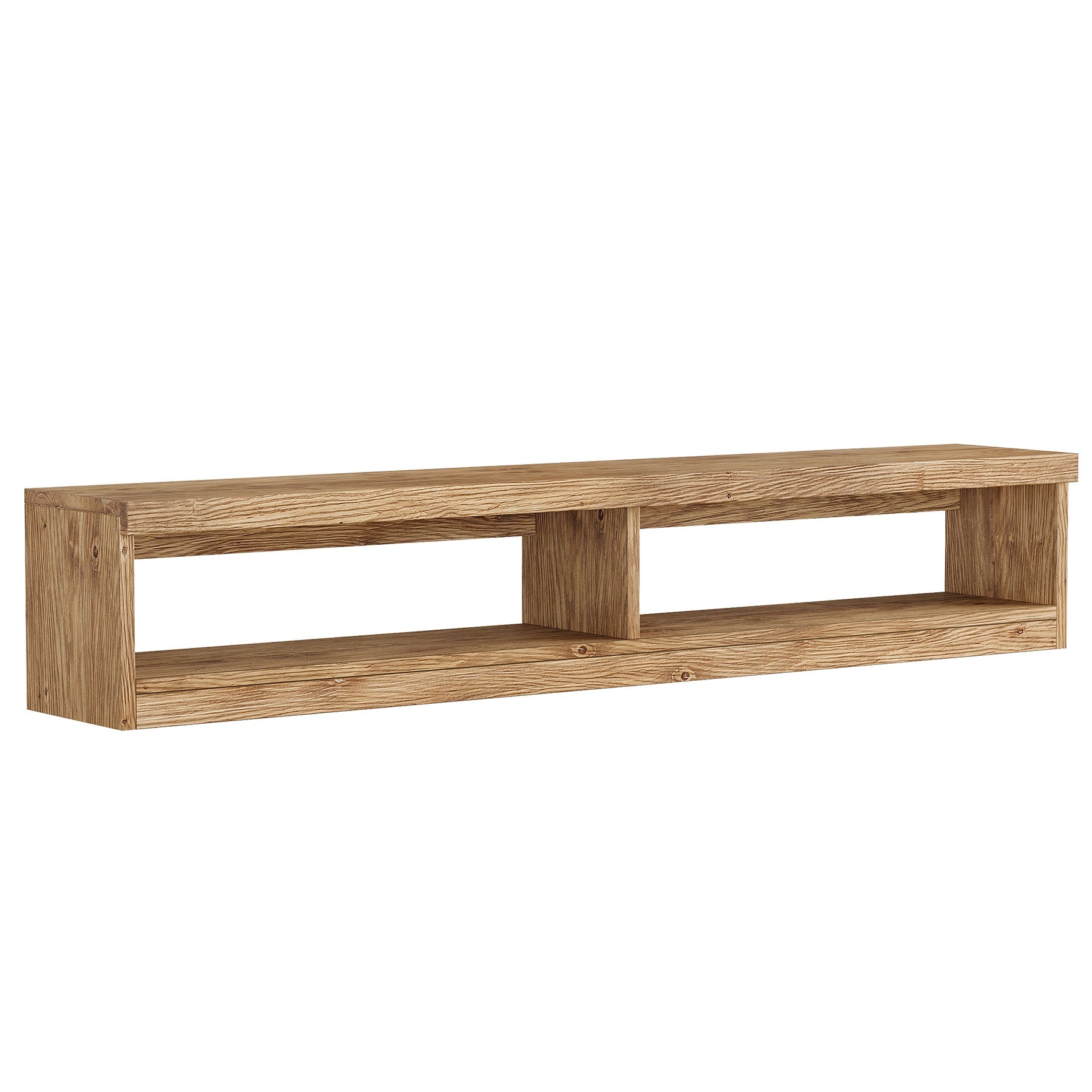 Tribesigns 55-Inch Floating TV Stand, Wall Mounted Solid Wood Media Console for Living Room and Bedroom