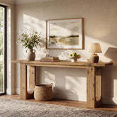 78.74" Solid Wood Console Table, Long Entryway Table with Hollow U-shaped Base 3