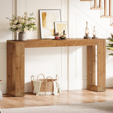 63" Console Table, Solid Wood Sofa Table with Reinforced Base 3