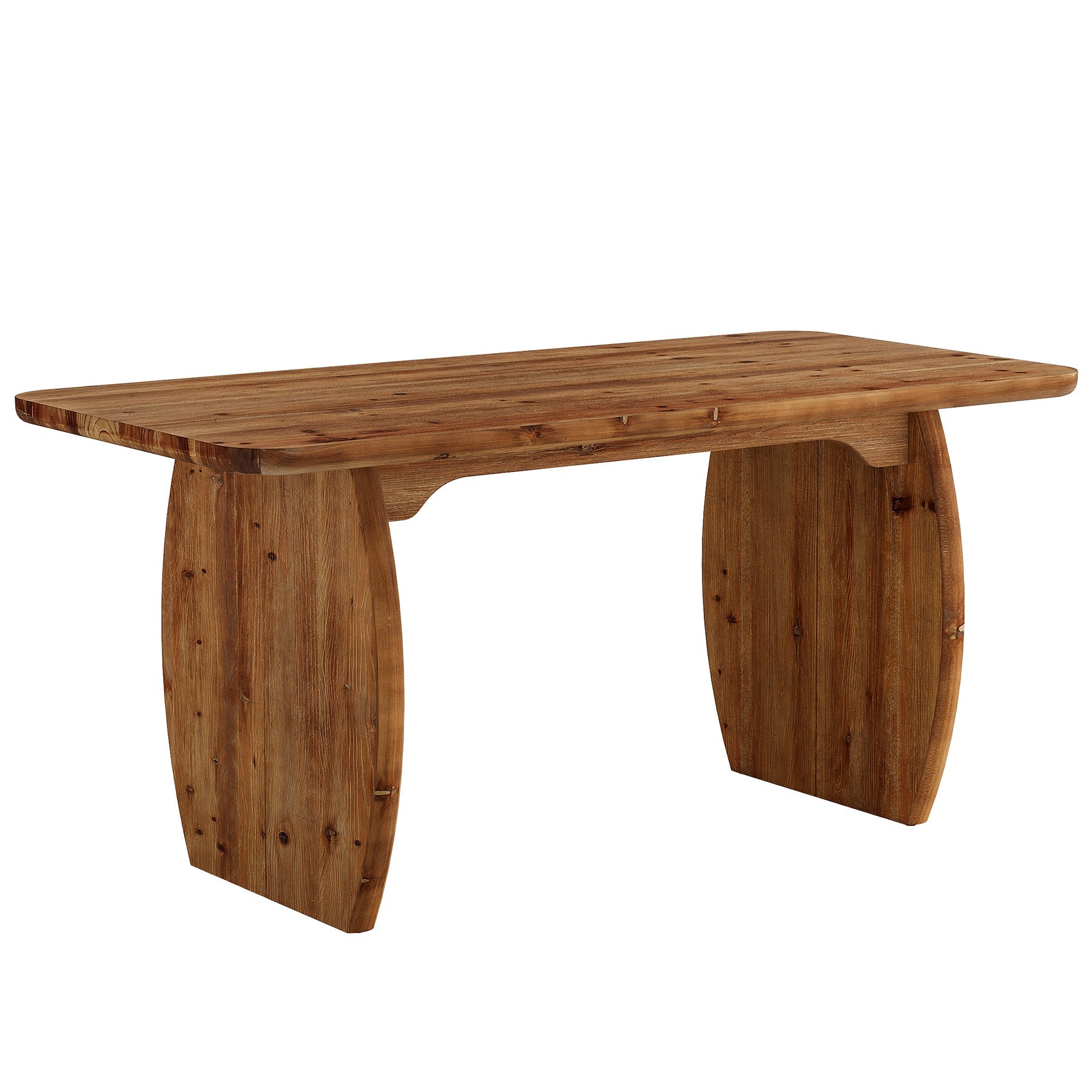 63" Farmhouse Executive Desk, Solid Wood Computer Desk for Home Office