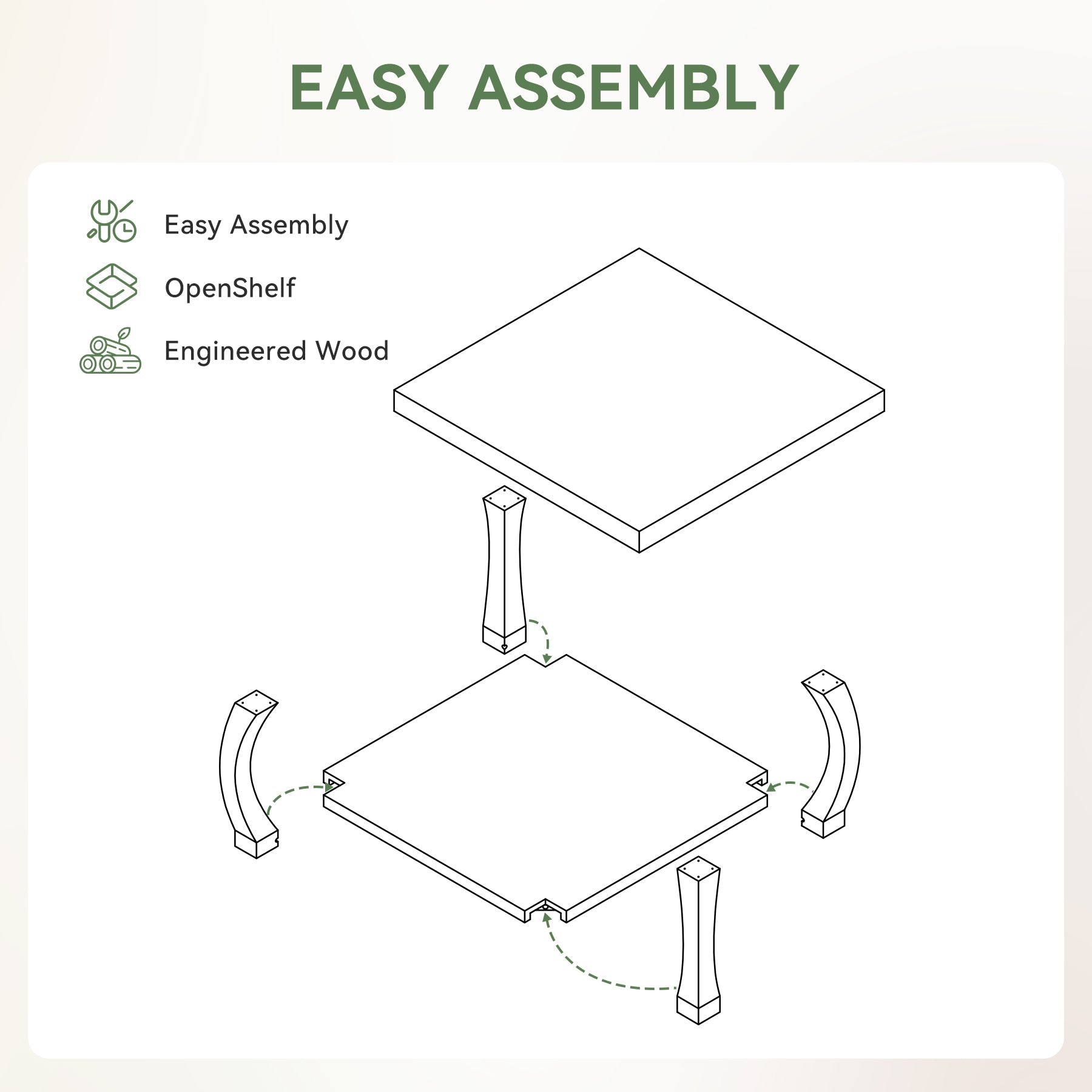 Square Solid Wood Coffee Table, 31.5" Center Table With Storage