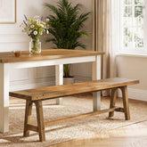 Tribesigns 63-Inch Solid Wood Dining Bench, Farmhouse Kitchen Bench 3