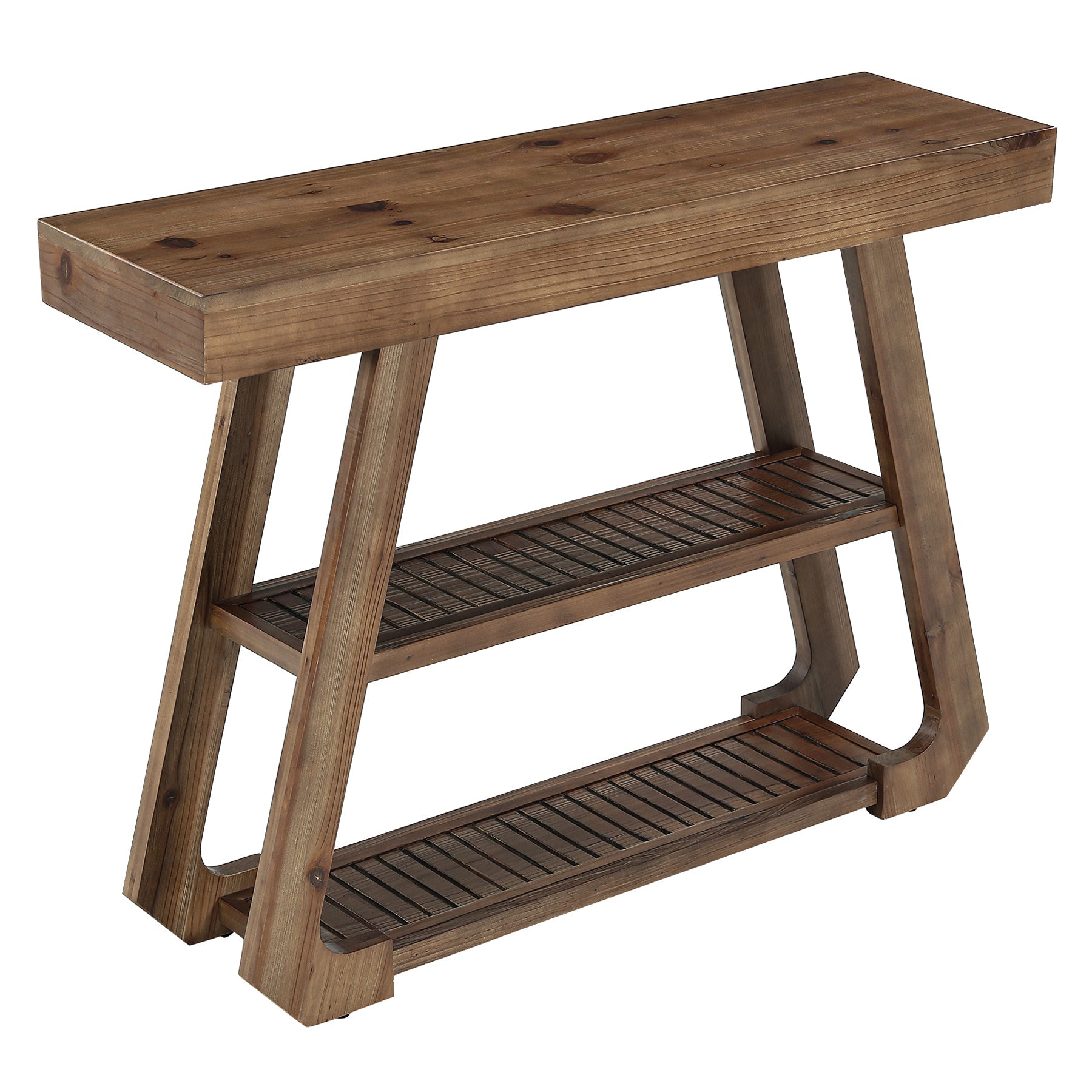 41.3" Solid Wood Console Table, 3-Tier Entryway Sofa Table for Foyer, Living Room