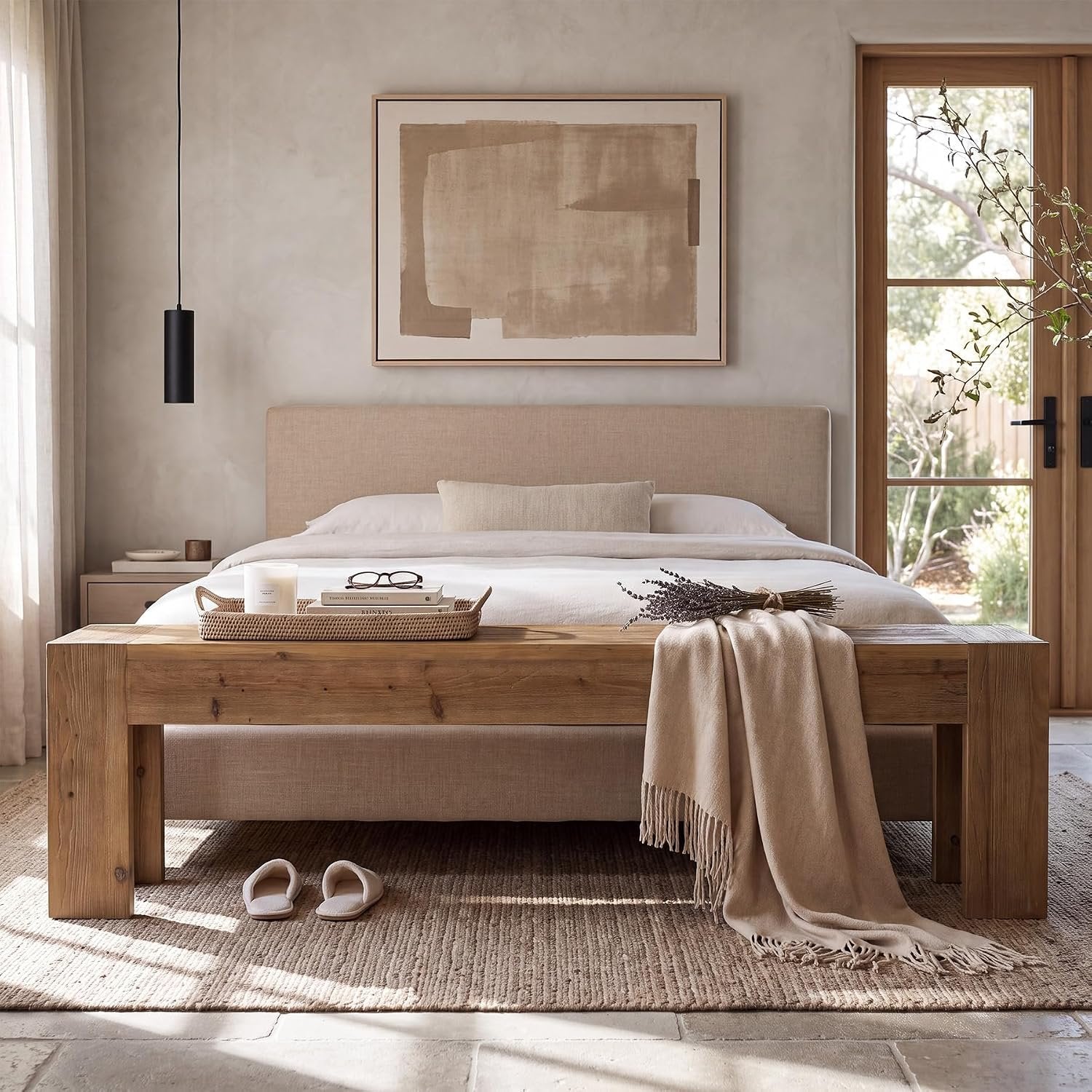 70.87" Solid Wood Entryway Bench, Extra Long Narrow Shoe Bench